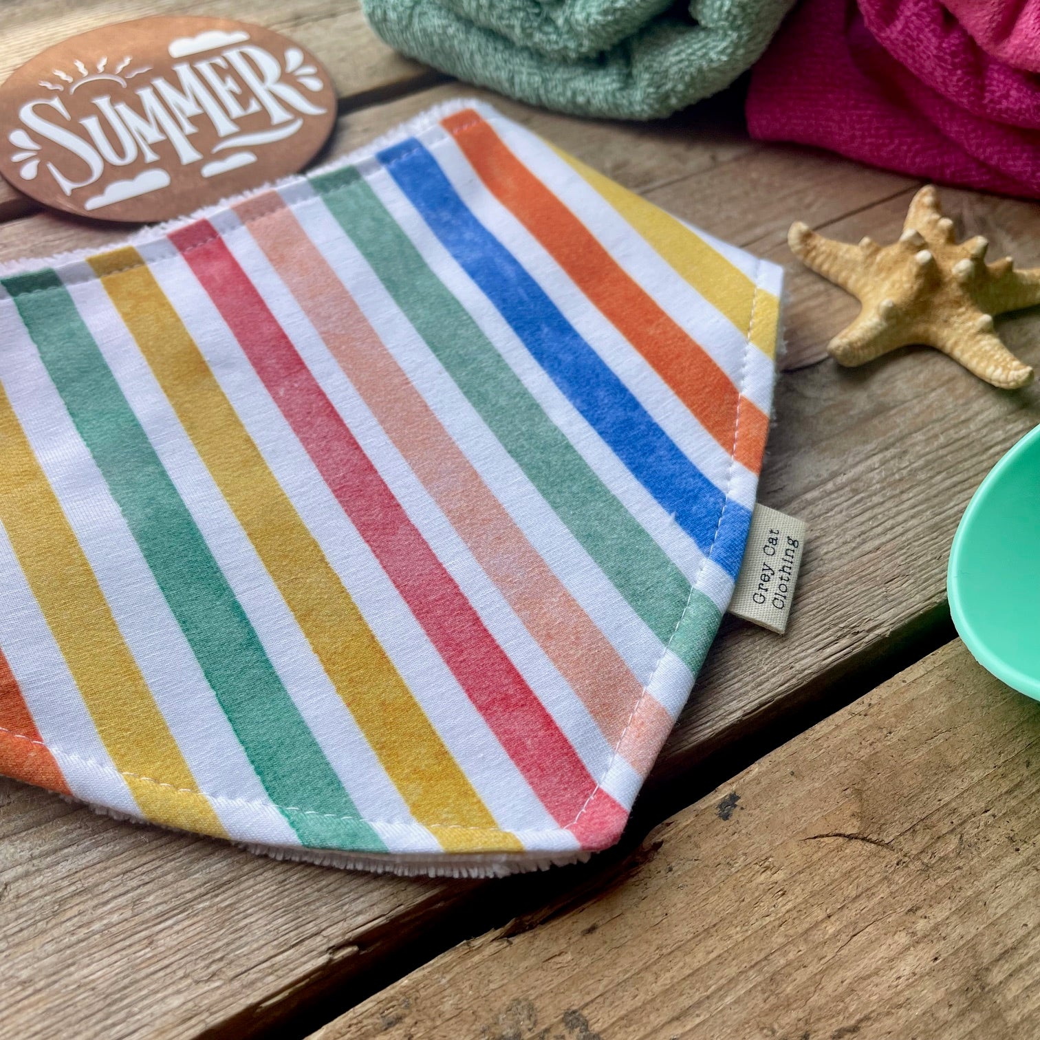 Deckchair Stripes Dribble Bib