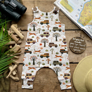 Safari Jeeps Long Leg Romper