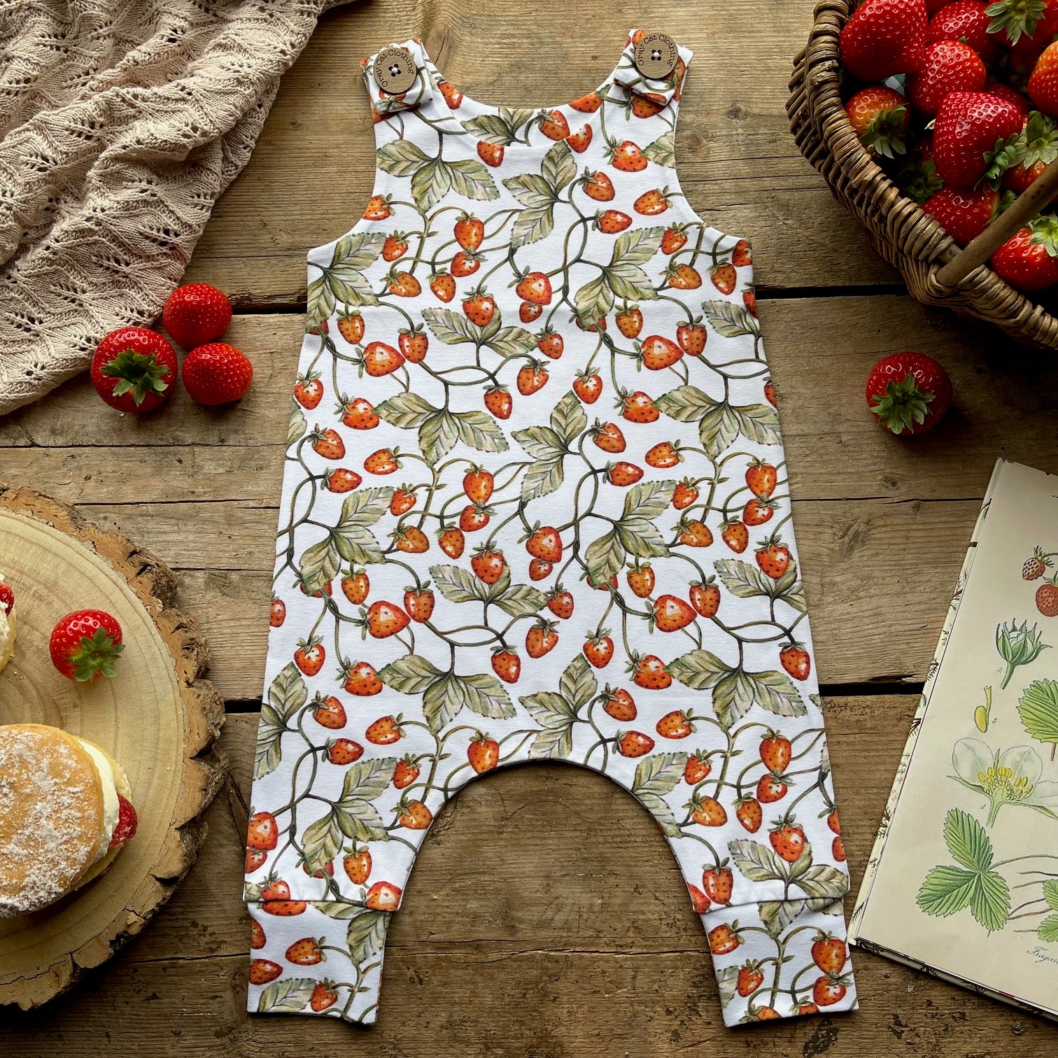 Strawberry Fields Long Leg Romper