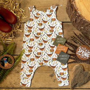 Country Pheasant Long Leg Romper